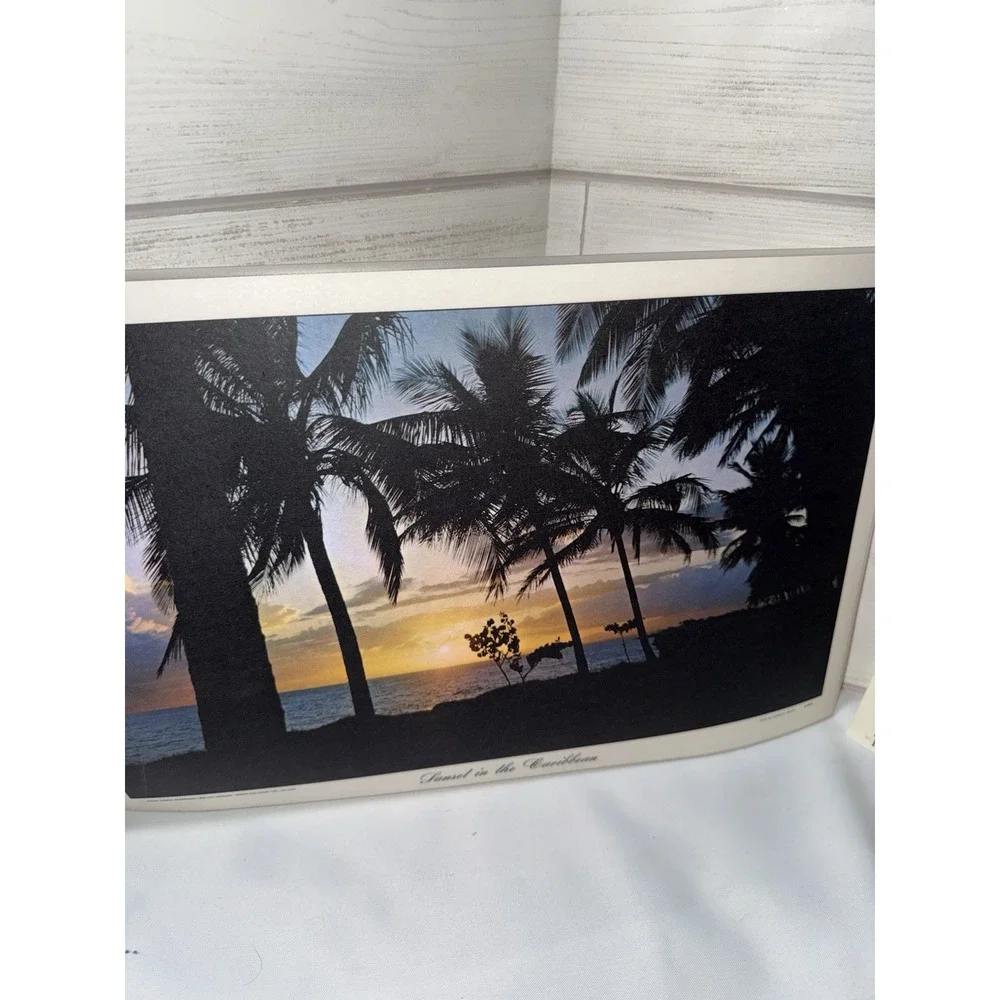4‎  Vintage Laminated Island Placemats Bermuda Virgin Islands Puerto Rico